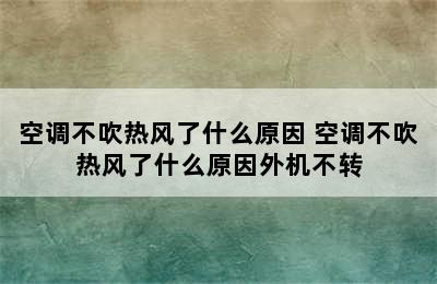 空调不吹热风了什么原因 空调不吹热风了什么原因外机不转